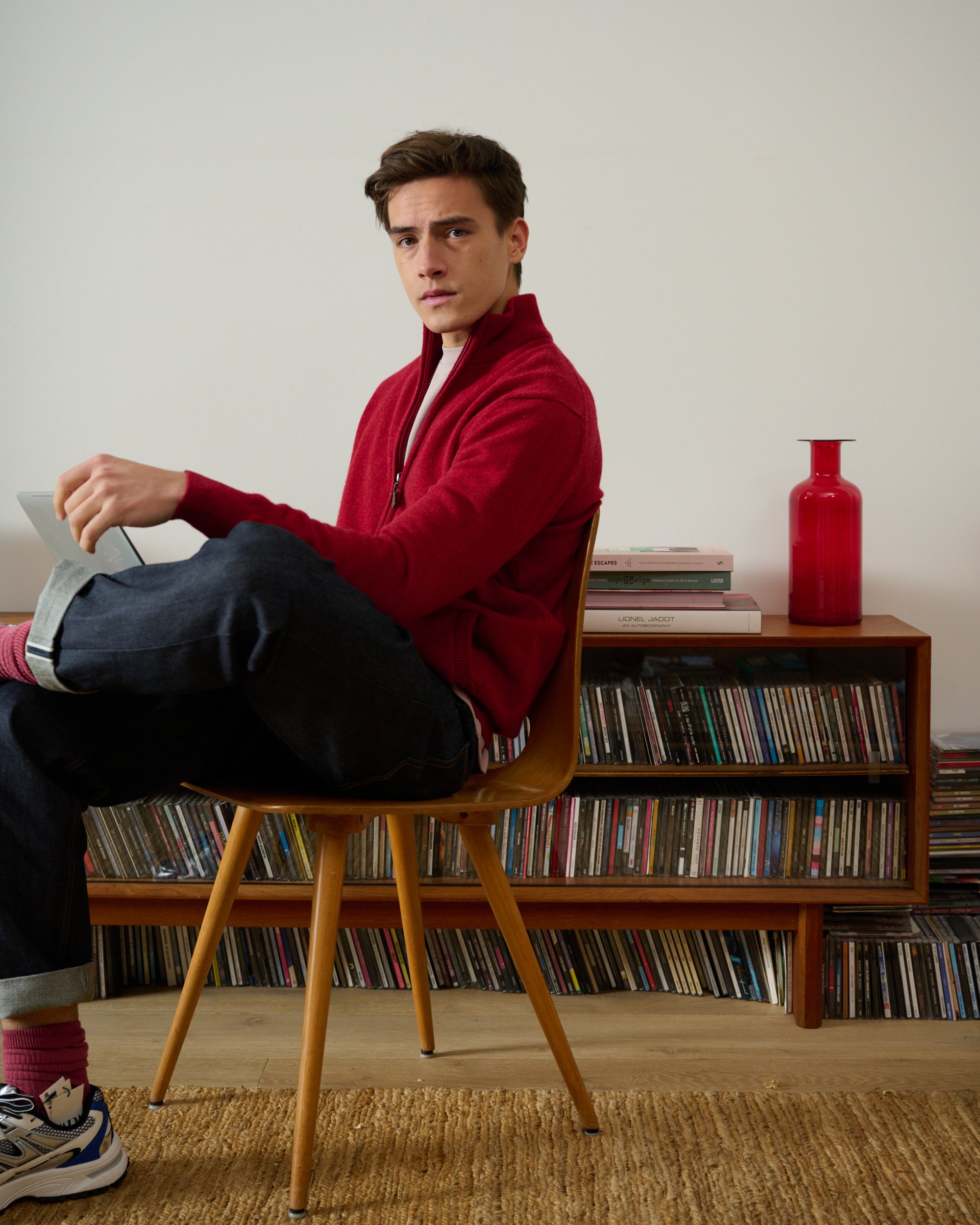 Lambswool zip cardigan sales