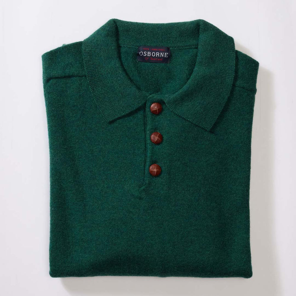 Lambswool polo sweater - Cossack