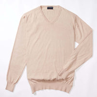 Cotton V-neck - Beige