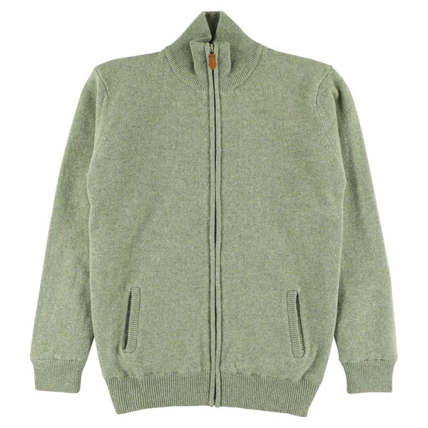 Lammwolle windstopper Strickjacke mit Reißverschluss damen - Orchard -  Auskleidung