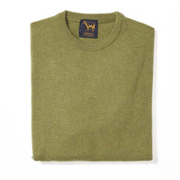 Lambswool crew neck - Green Bean