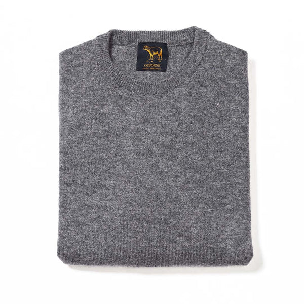 Lambswool crew neck - Grey Mix