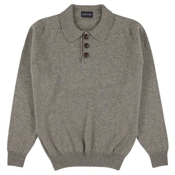 Lammwolle Polopullover - Vole