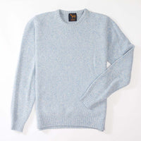 Lambswool molted crew neck - Glacier ecru