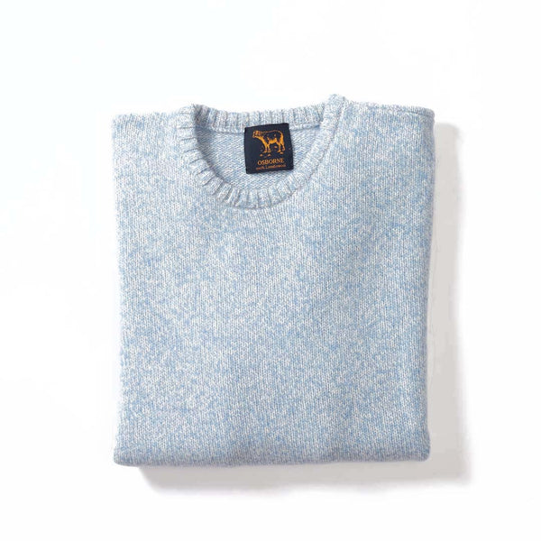 Lambswool molted crew neck - Glacier ecru