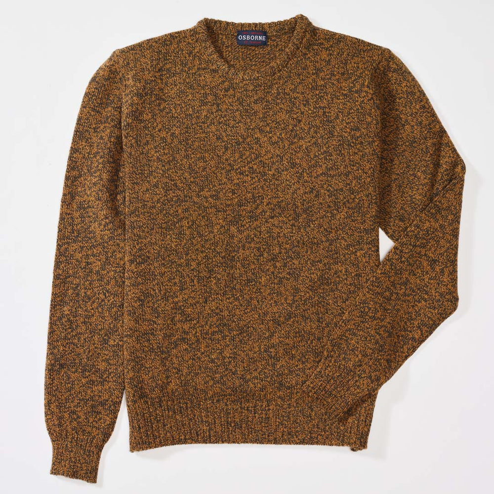 Lambswool molted crew neck - Seaweed/Oxide