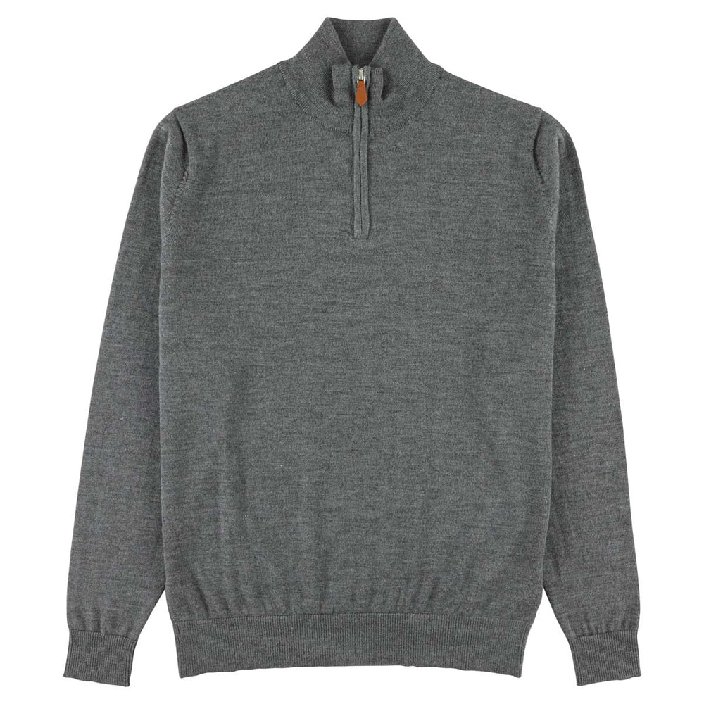 Merino quarter zip - Dark Grey